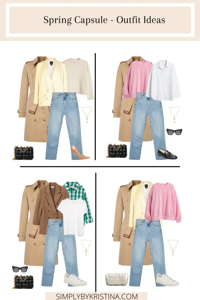 25 Outfit Ideas For Spring Capsule Wardrobe 