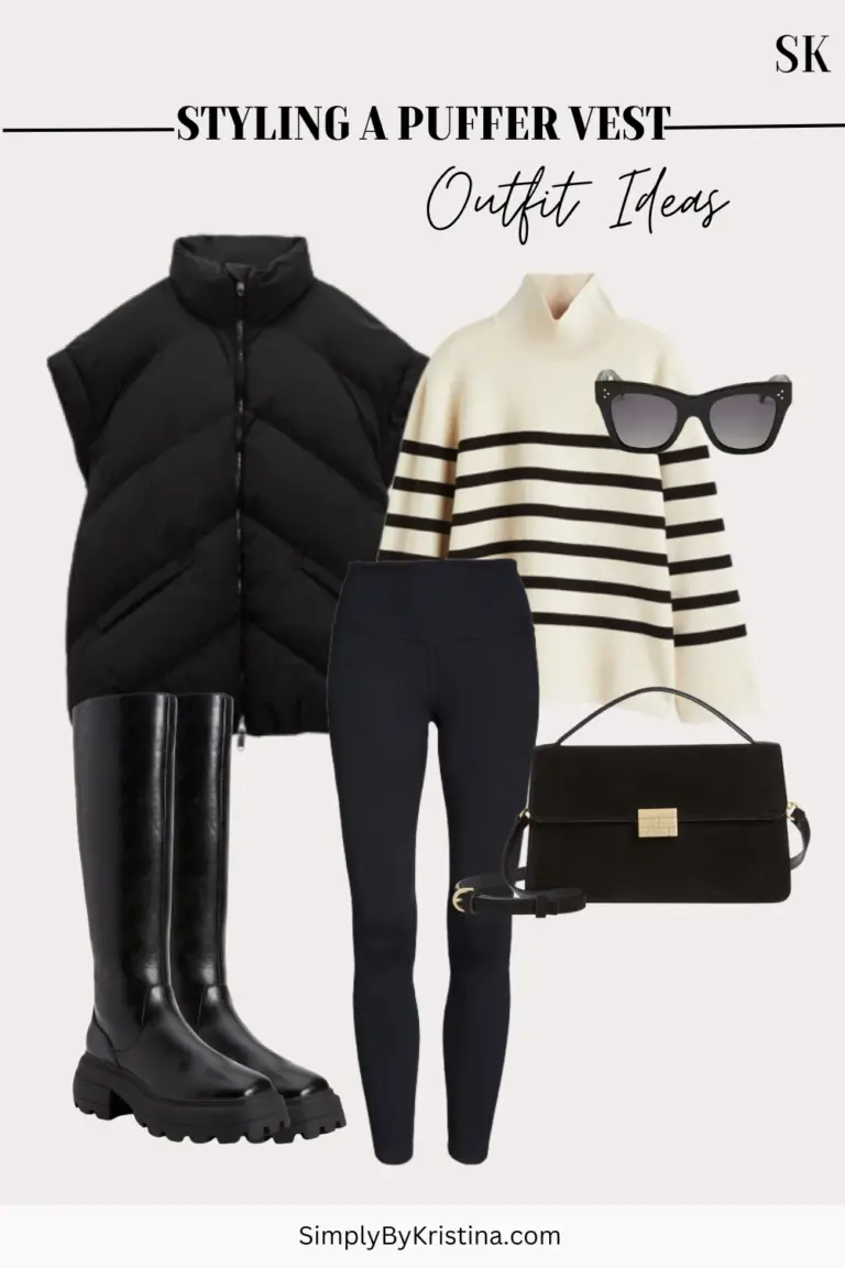 5 Ways To Style An Oversized Puffer Vest - SimplyByKristina
