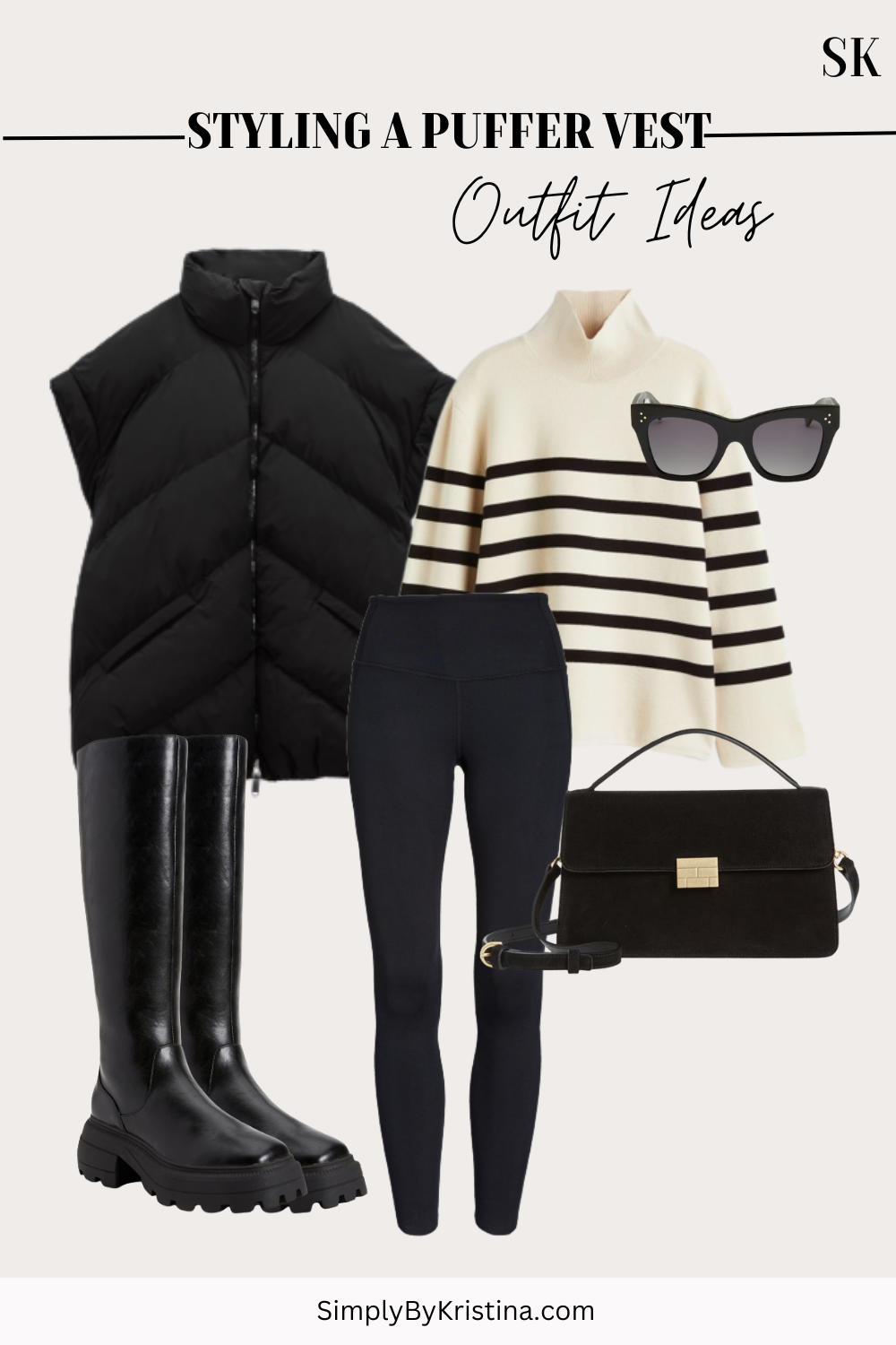 5 Ways To Style An Oversized Puffer Vest