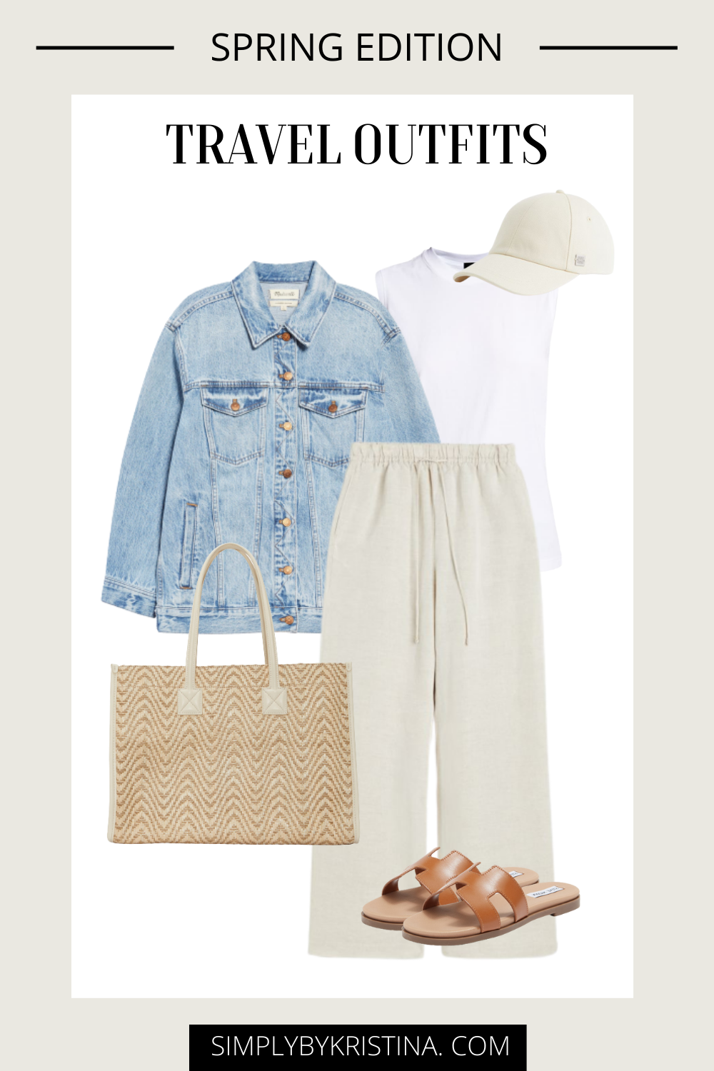 Neutral Aesthetic Midsize Travel Outfit - Chic Fashion Style