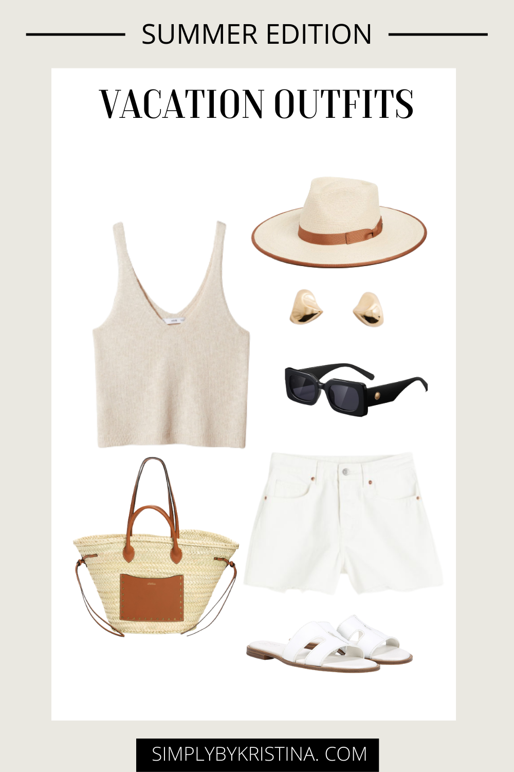 A Minimalistic and Stylish Summer Vacation Capsule Wardrobe ...