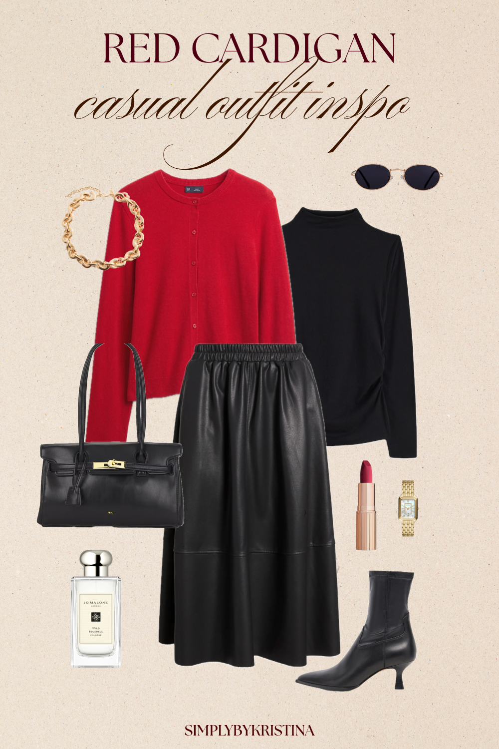 Red Cardigan Outift Ideas 2026